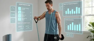 5 best free ai fitness apps in 2026 showing home workout and desi meal calorie tracking