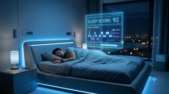 AI sleep coach app showing sleep stages on smartphone 2026
